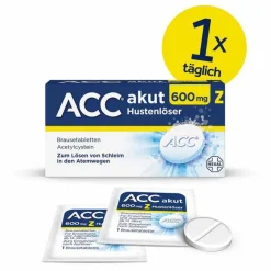 Online akut 600 mg Z Hustenlöser, Brausetabletten, 10 St Hustenlöser