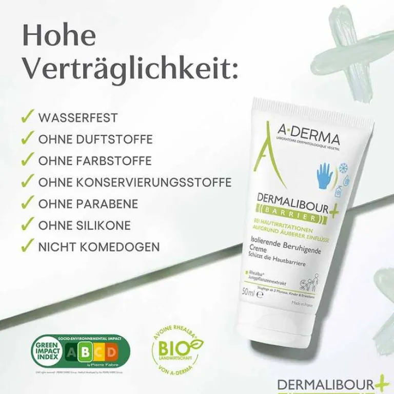 Outlet Dermalibour + Barrier isolierende Creme, 50 ml Empfindliche Haut|Trockene & Sensible Haut