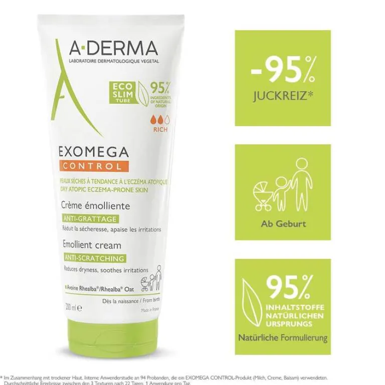 New A-Derma Exomega Control Creme rückfettend, 200 ml