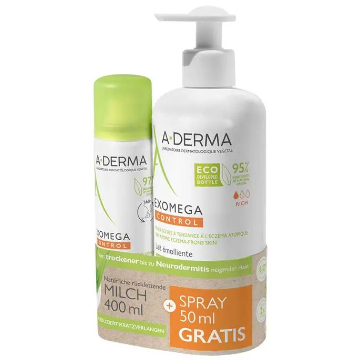 A-Derma Promo-Kit Exomega Milch + Spray, 1 St