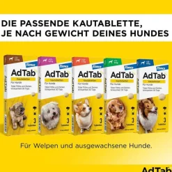 Discount Adtab ™ Kautabletten für sehr kleine Hunde 56 mg 1,3 bis 2,5 kg, 3 St