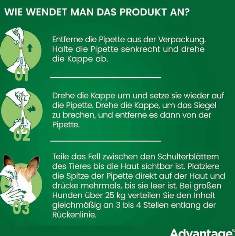 Hot Advantage 400 für Hunde ab 25 kg, 1X4 St