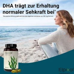 Algenöl Kapseln 1000 mg Omega-3 vegan Elpixol, 60 St