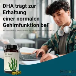 Algenöl Kapseln 1000 mg Omega-3 vegan Elpixol, 60 St