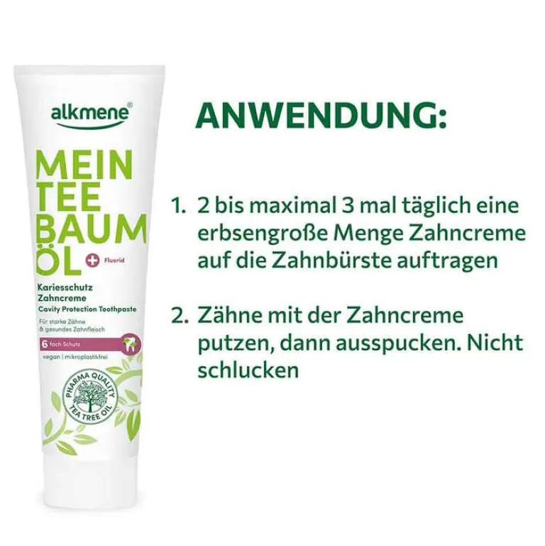 Sale Mein Teebaumöl Kariesschutz Zahncreme, 100 ml Zahnpasta & Zahncreme