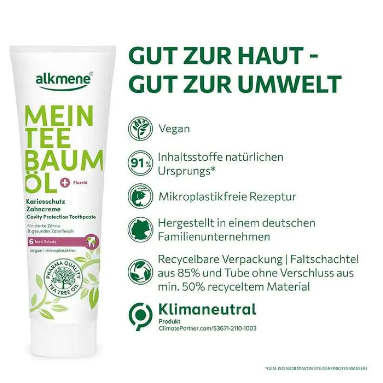 Sale Mein Teebaumöl Kariesschutz Zahncreme, 100 ml Zahnpasta & Zahncreme