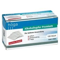 Alkoholtupfer Premium 3x3 cm, 100 St