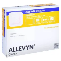 Allevyn Adhesive 7,5x7,5 cm haftende Wundauflage, 3 St