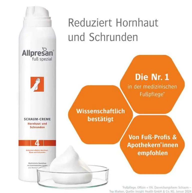 Online Allpresan Fuß spezial Original Schaum-Creme Hornhaut und Schrunden Nr.4, 200 ml