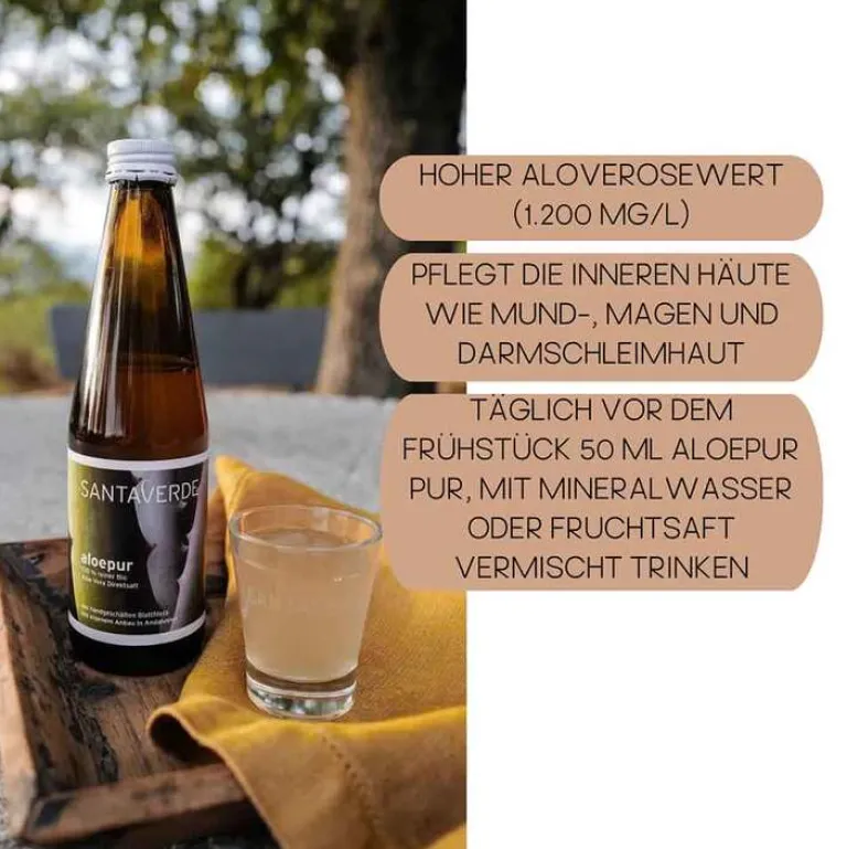 Discount aloepur 100% reiner Aloe Vera Saft, 330 ml Sonstige Bio Produkte
