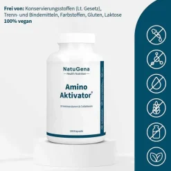 Online Natugena Aminoaktivator Aminosäuren + Vit.B6 + B9 + B12 vegan Kps, 180 St
