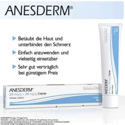Clearance Anesderm 25 mg/g + 25 mg/g Creme + Pflaster, 5 g
