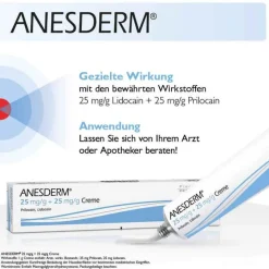 Clearance Anesderm 25 mg/g + 25 mg/g Creme + Pflaster, 5 g