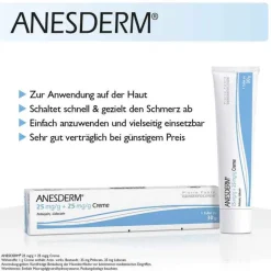 Clearance Anesderm 25 mg/g + 25 mg/g Creme + Pflaster, 5 g