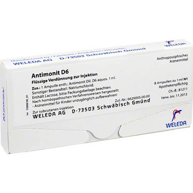 Weleda Antimonit D 6 Ampullen, 8 St