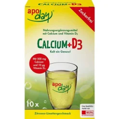 Online Calcium + D3 Zitrone-Limette zuckerfrei Pulver , 10X5 g Calcium|Vitamin D (Colecalciferol)