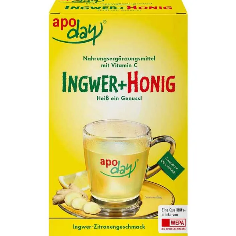 Sale Ingwer + Honig + Vitamin C Pulver, 10X10 g Vitamin C (Ascorbinsäure)