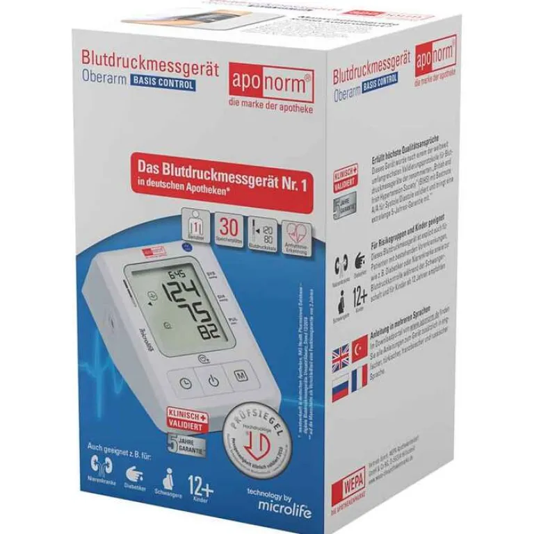 Discount Aponorm ® Basis Control Oberarm-Blutdruckmessgerät, 1 St