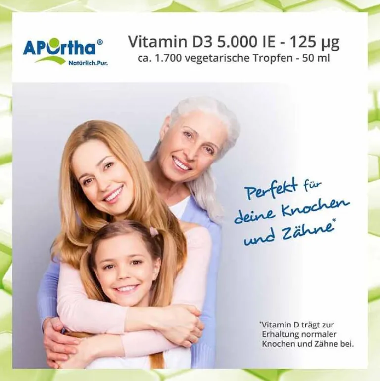 Discount Aportha Vitamin D3 Tropfen 5.000 I.E. 125 µg, 50 ml