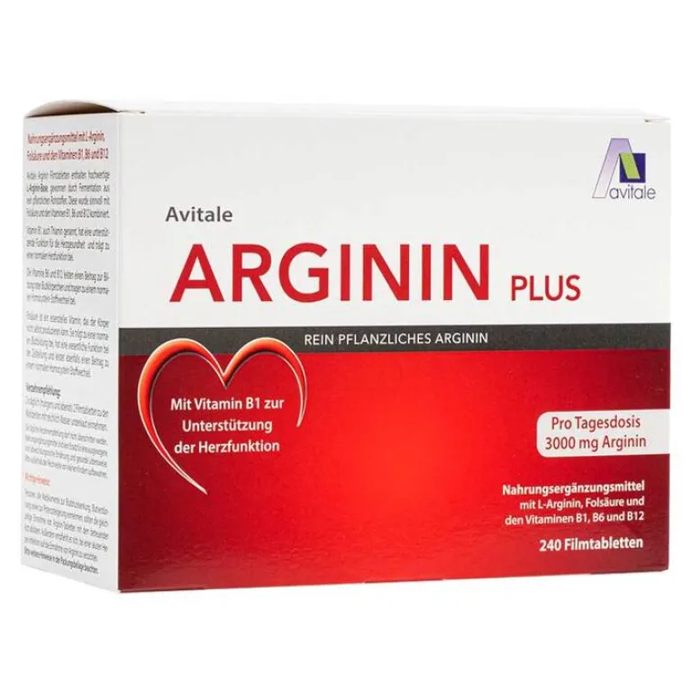 Online Arginin plus Vitamin B1 + B6 + B12 + Folsäure Filmtabletten , 240 St Aminosäuren|Vitamine Fürs Herz