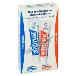 Outlet Elmex Aronal und Mini Doppelschutz Zahnpasta, 2X12 ml
