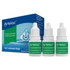 Hot Artelac ® Augentropfen, Tränenersatzmittel, 3X10 ml