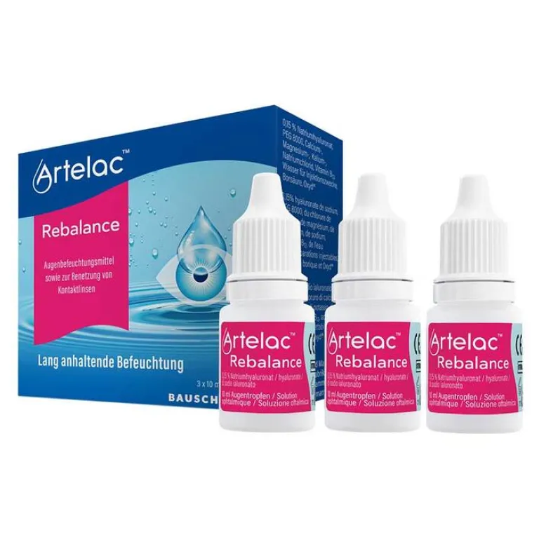 Hot ® Rebalance Augentropfen für gereizte trockene Augen, 3X10 ml Augentropfen Trockene Augen