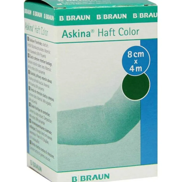 New Askina Haftbinde Color 8cmx4m grün, 1 St
