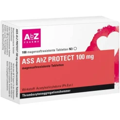 Best ASS AbZ Prote 100 mg magensaftresistent Tabletten, 100 St Blutverdünner Medikamente|Acetylsalicylsäure (Ass)