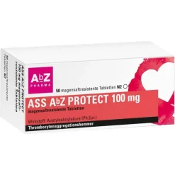Sale ASS AbZ Prote 100 mg magensaftresistent Tabletten, 50 St Blutverdünner Medikamente|Acetylsalicylsäure (Ass)