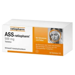 Best ASS 500 mg Tabletten, 50 St Kopfschmerztabletten|Ass-Acetylsalicylsäure