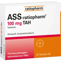 Best Ratiopharm ASS-® 100 mg TAH Tabletten, 50 St