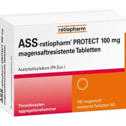 Online Ratiopharm ASS- Protect 100 mg magensaftresistent Tabletten, 100 St