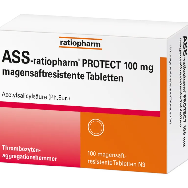 Online Ratiopharm ASS- Protect 100 mg magensaftresistent Tabletten, 100 St