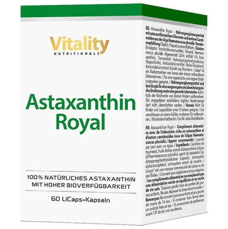 New Astaxanthin Royal 6 mg hochdosiert vegan Kapseln, 60 St Astaxanthin