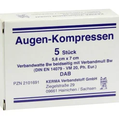 Discount Augenkompressen unsteril 5,8, 5 St Augenverbände & -Pflaster