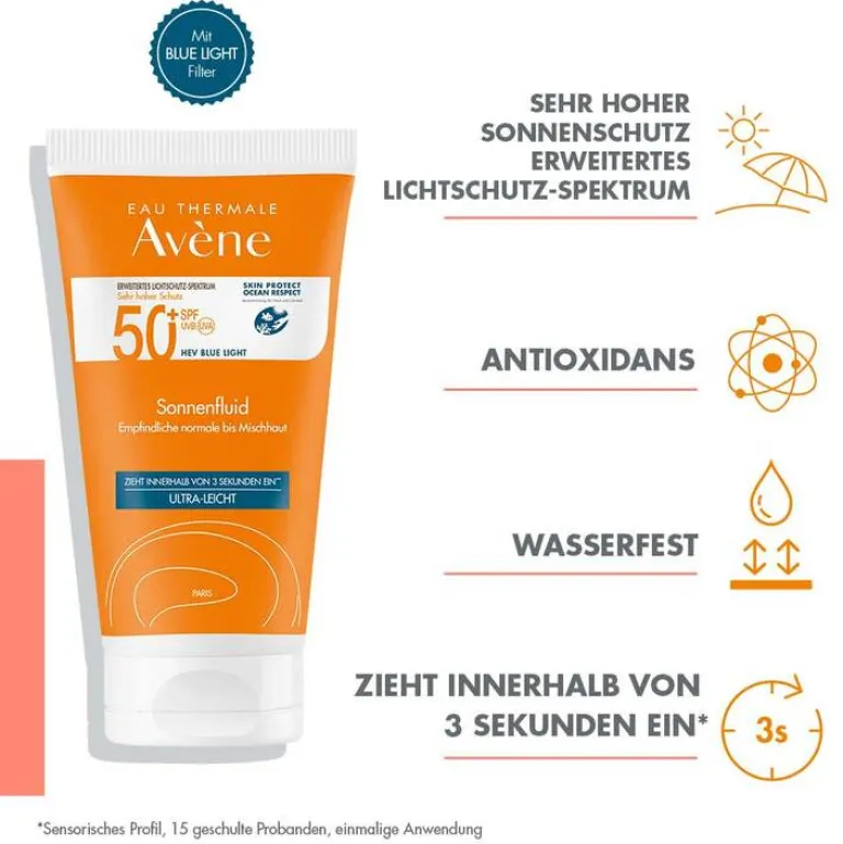 Hot Avene Sonnenfluid SPF 50 + , 50 ml