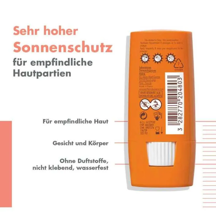 Avene Sonnenstick SPF 50+ empfindliche Hautpartien, 8 g