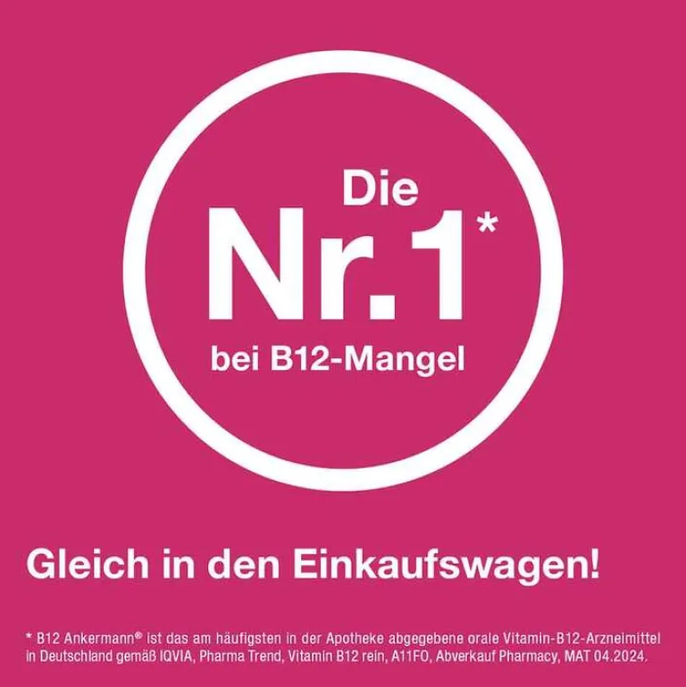 Ankermann B12 1000 µg Vitamin B12 Tabletten hochdosiert, 100 St