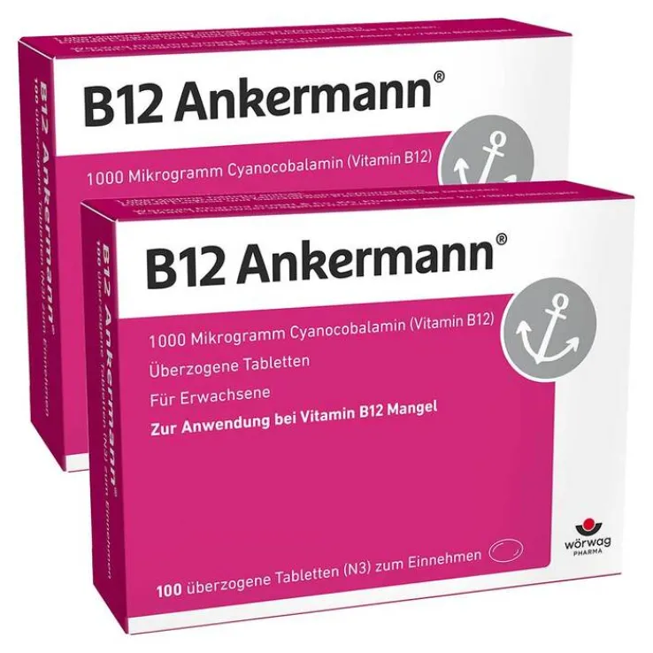 B12 Ankermann 1000 µg Vitamin B12 Tabletten hochdosiert, 2x100 St