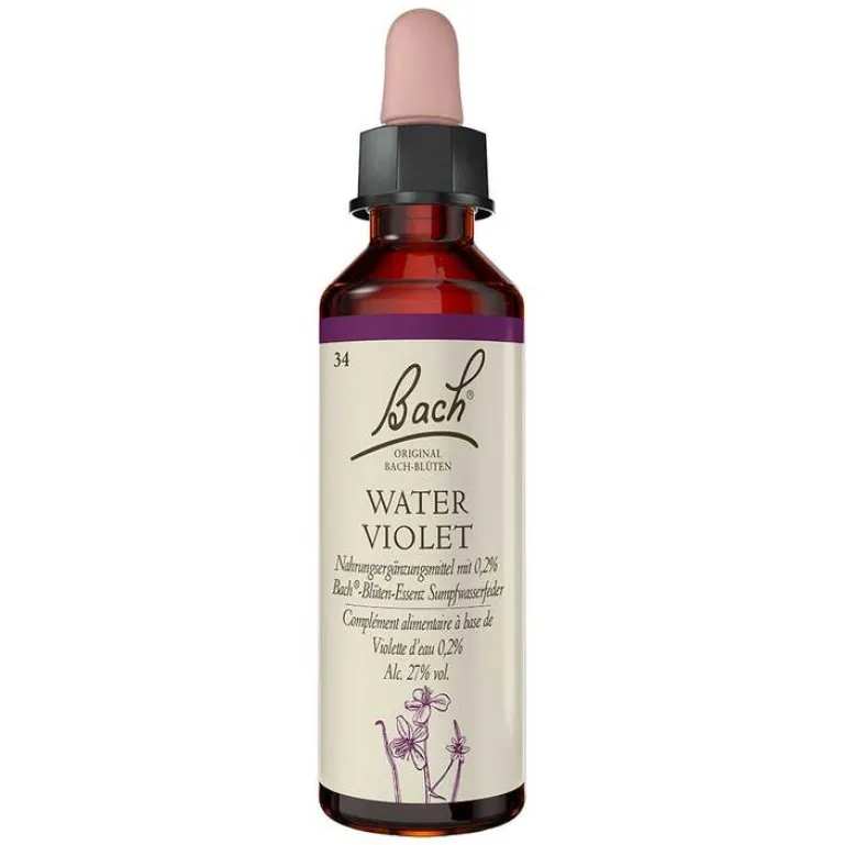 Clearance Original Bachblüten Bachblüten Nr. 34 Water Violet Tropfen, 20 ml