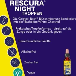 Discount Rescura Bachblüten Original Night Tropfen alkoholfrei, 20 ml