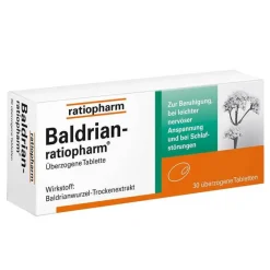 Hot Baldrian überzogene Tabletten, 30 St Baldrian|Beruhigungsmittel