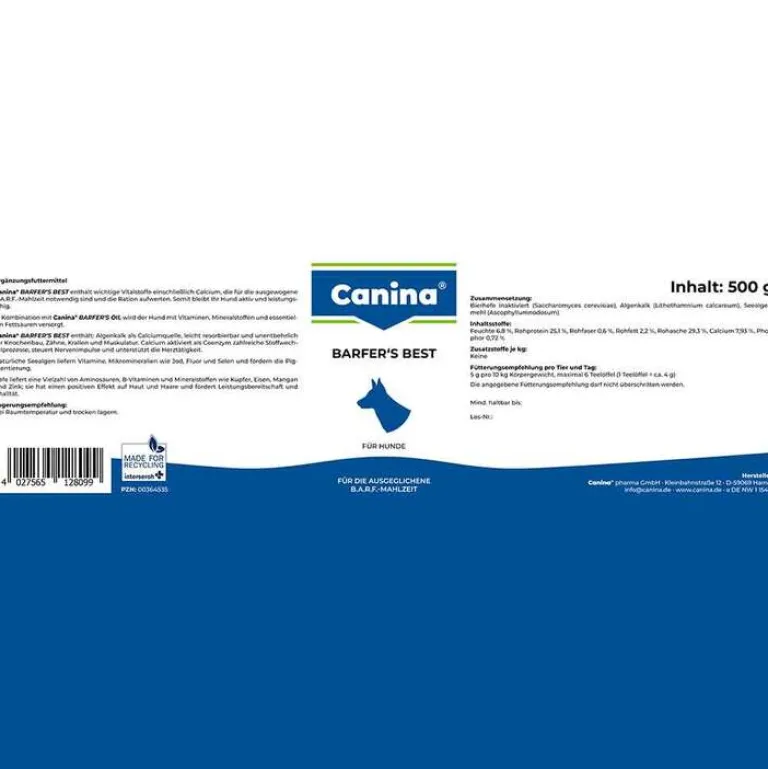 New Canina Barfers Best Pulver vet. (für Tiere), 500 g