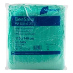 Clearance Beesana PP-Kittel 110x140 cm grün elastisch Ärmelabs., 100 St