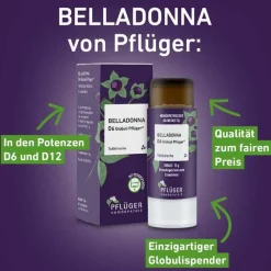 Hot Pflüger Belladonna D6 Globuli Dosierspender, 10 g