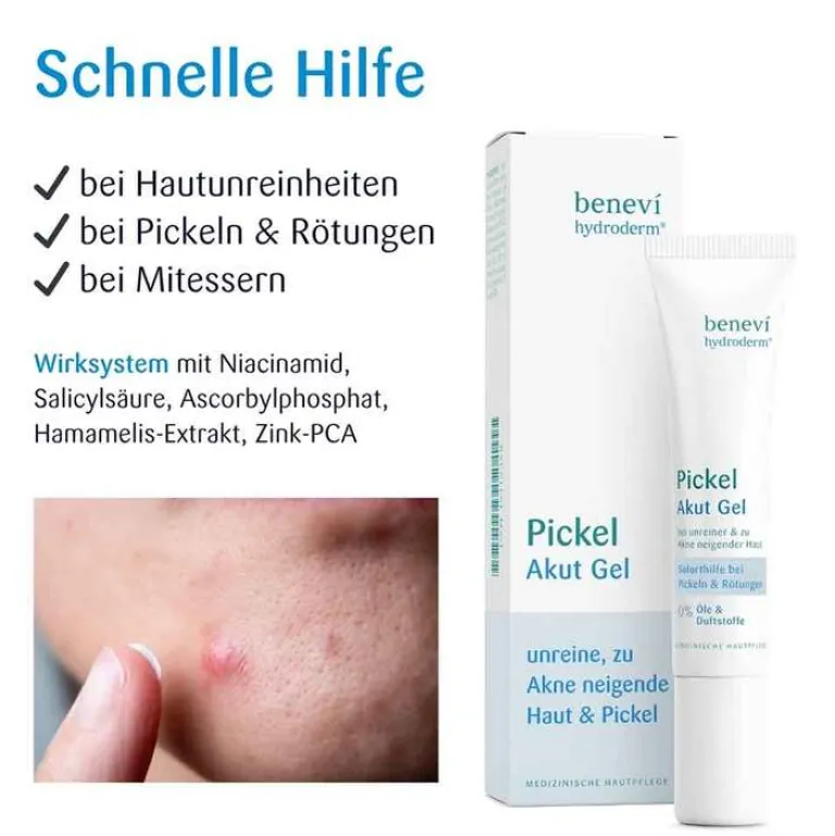 Sale Hydroderm Pickel Akut Gel, 15 ml Unreine Haut|Sonstige Gesichtspflegeprodukte