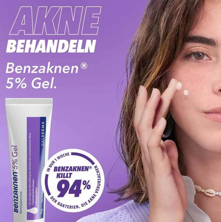 Online Benzaknen ® 5% Gel bei leichter bis mittelschwerer Akne, 15 g