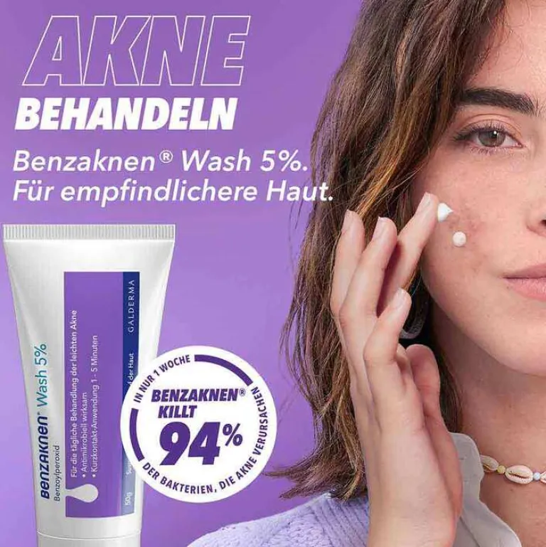 Discount Benzaknen ® Wash 5% Suspension bei unreiner Haut und leichter Akne, 100 g