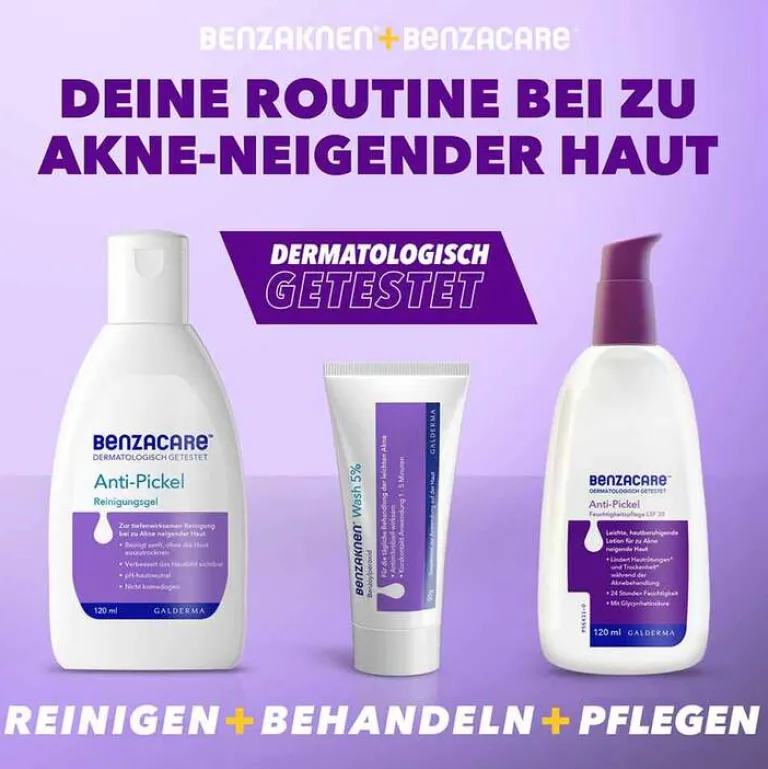Discount Benzaknen ® Wash 5% Suspension bei unreiner Haut und leichter Akne, 100 g